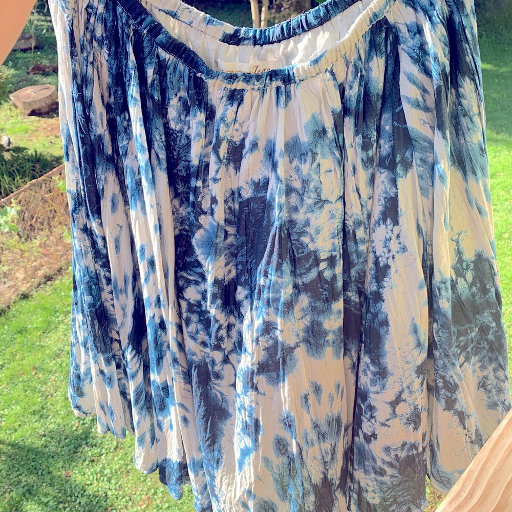 Tie-Dye Flowy Midi Skirt vintage, nwot XL